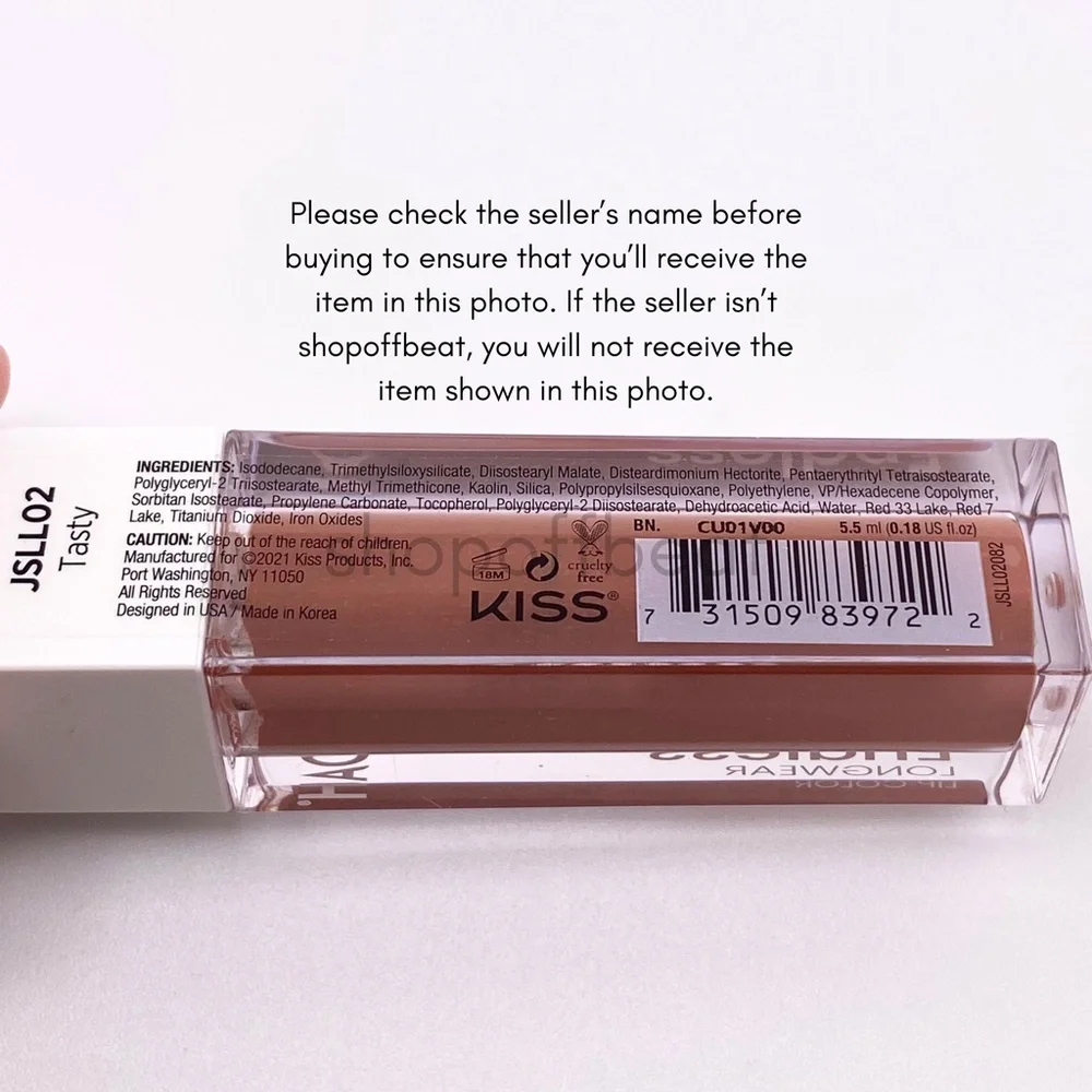 (8) NEW Joah Tasty Endless Longwear Lip Color Tasty 02